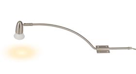 D1045SN  Lex (Set Of 2) Type A Over Cabinet 1 Light GU10 With Adjustable Head And 2m Cable (No Plug) Satin Nickel